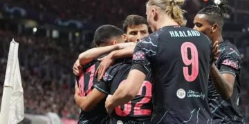 مانشستر سيتي يفوز علي كوبنهاجن في ذهاب دور 16 من دوري أبطال أوروبا ويضع قدما فى ربع النهائي